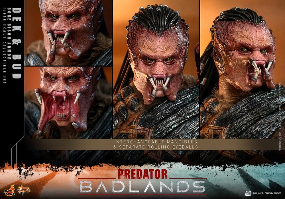 Predator: Badlands Movie Masterpiece pack 2 figurines 1/6 Dek (Bone Bison Armor) and Bud 31 cm