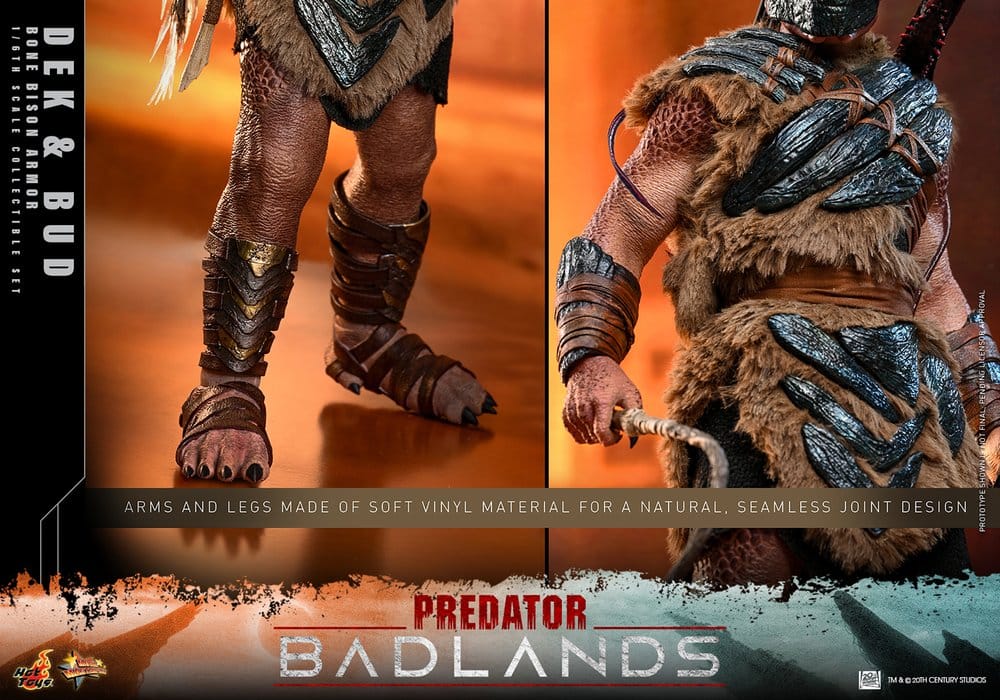 Predator: Badlands Movie Masterpiece pack 2 figurines 1/6 Dek (Bone Bison Armor) and Bud 31 cm