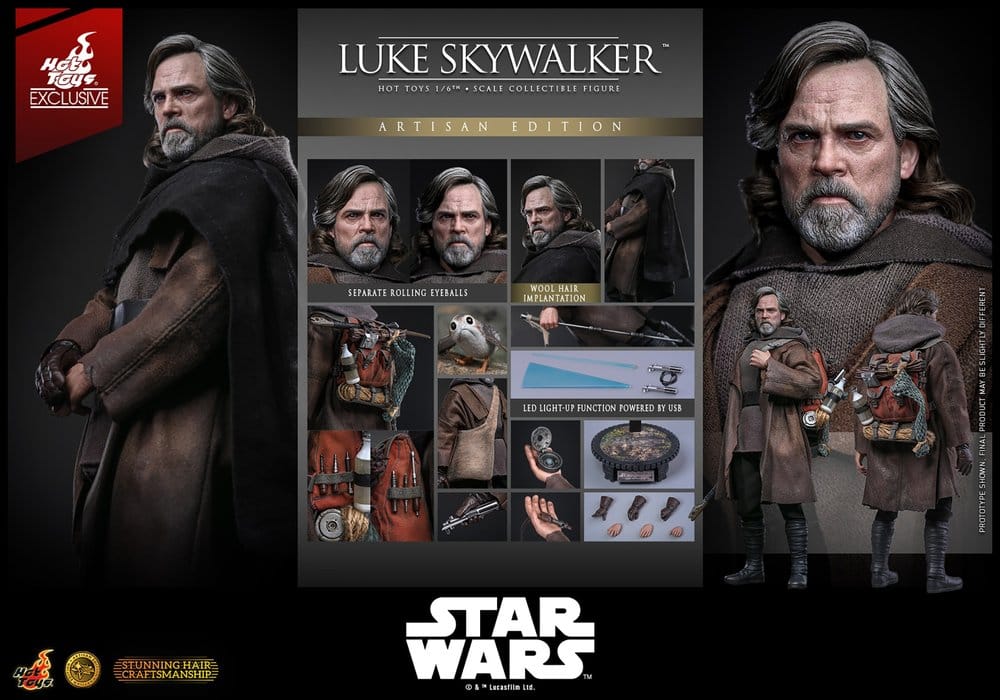 Star Wars : Les Derniers Jedi Movie Masterpiece figurine 1/6 Luke Skywalker (Artisan Edition) 29 cm