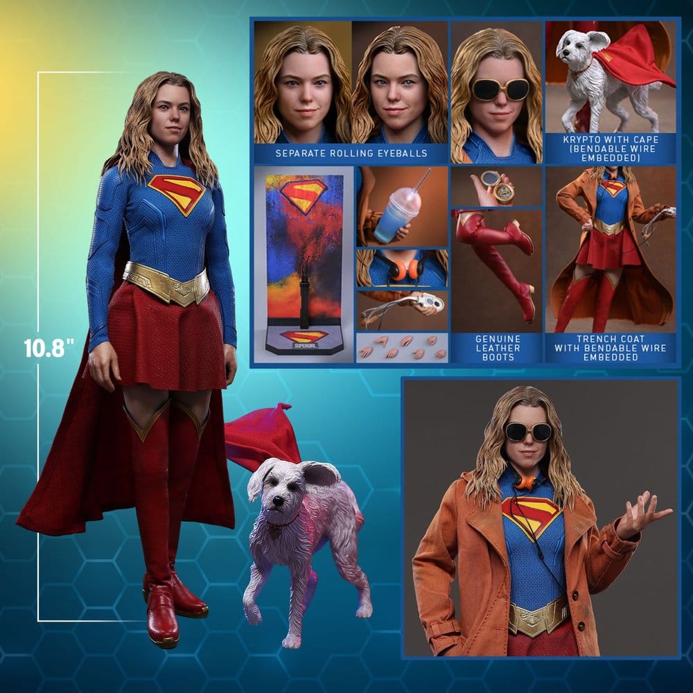 DC Comics Movie Masterpiece set de figurines Supergirl & Krypto 28 cm