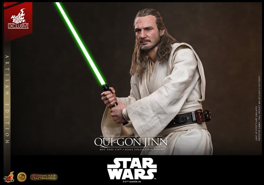 Star Wars: La Menace Fantôme Movie Masterpiece figurine 1/6 Qui-Gon Jinn (Artisan Edition) Hot Toys Exclusive 32 cm