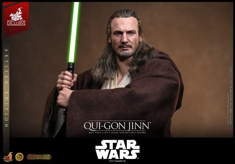 Star Wars: La Menace Fantôme Movie Masterpiece figurine 1/6 Qui-Gon Jinn (Artisan Edition) Hot Toys Exclusive 32 cm