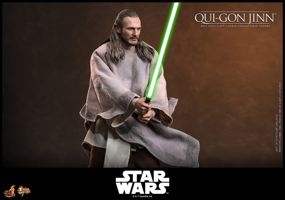 Star Wars: La Menace Fantôme Movie Masterpiece figurine 1/6 Qui-Gon Jinn (Artisan Edition) Hot Toys Exclusive 32 cm