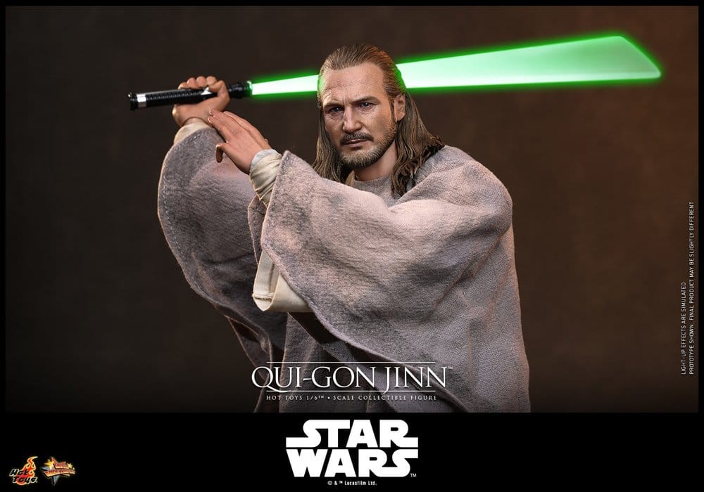 Star Wars: La Menace Fantôme Movie Masterpiece figurine 1/6 Qui-Gon Jinn (Artisan Edition) Hot Toys Exclusive 32 cm
