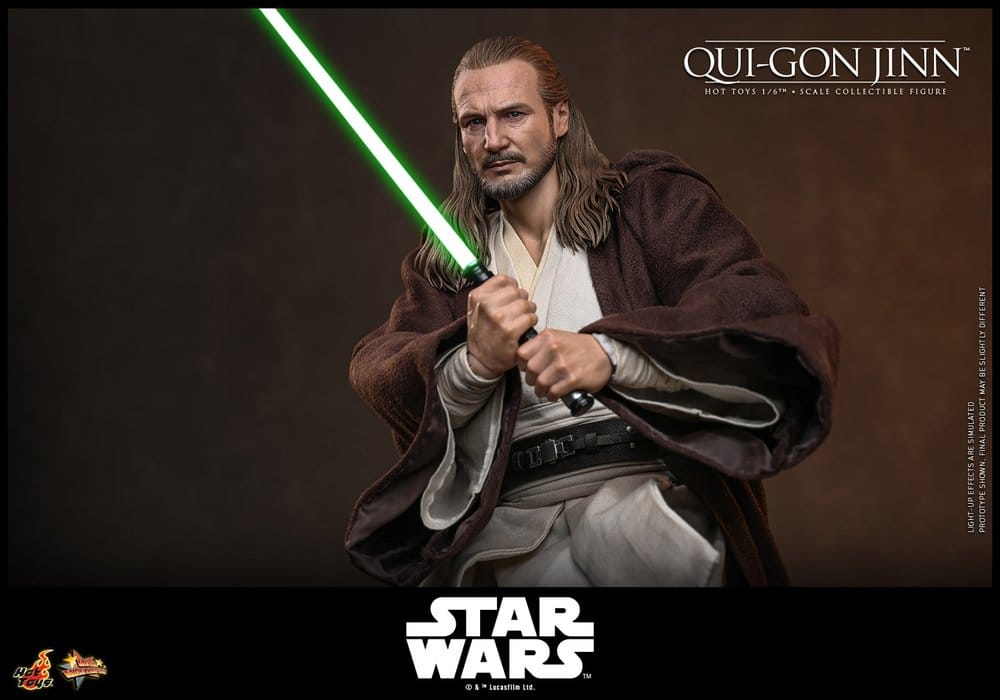 Star Wars: La Menace Fantôme Movie Masterpiece figurine 1/6 Qui-Gon Jinn (Artisan Edition) Hot Toys Exclusive 32 cm