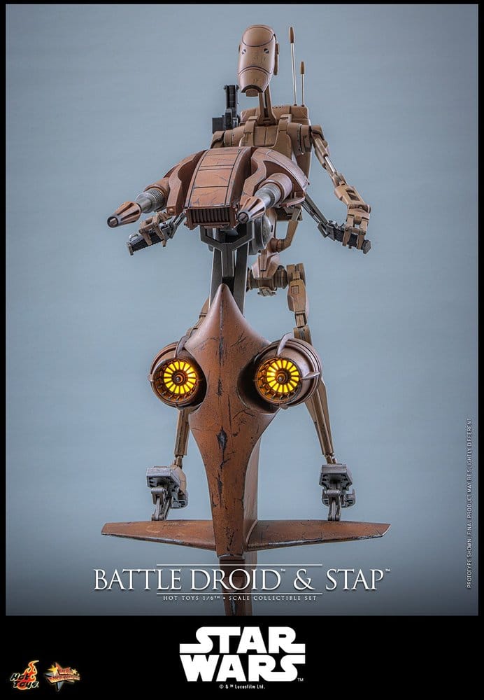 Star Wars: The Phantom Menace Movie Masterpiece set de figurines 1/6 Battle Droid & STAP 32 cm