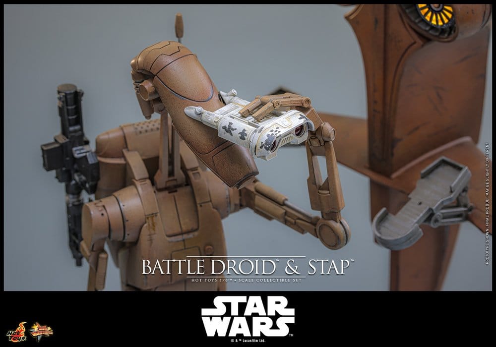 Star Wars: The Phantom Menace Movie Masterpiece set de figurines 1/6 Battle Droid & STAP 32 cm