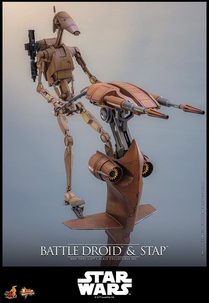 Star Wars: The Phantom Menace Movie Masterpiece set de figurines 1/6 Battle Droid & STAP 32 cm