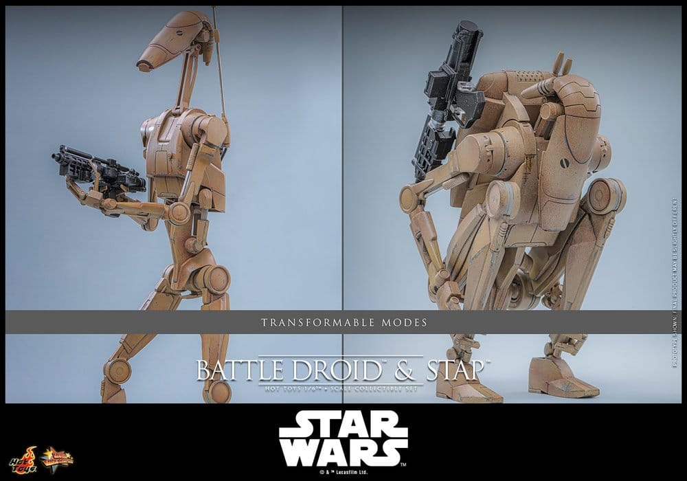 Star Wars: The Phantom Menace Movie Masterpiece set de figurines 1/6 Battle Droid & STAP 32 cm