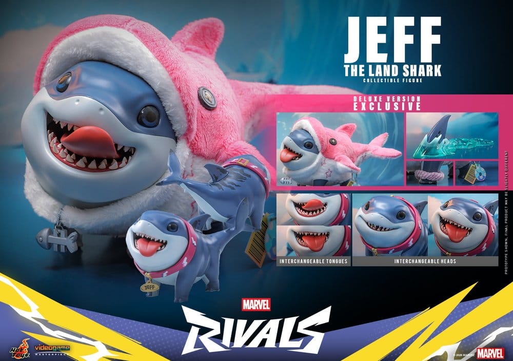 Marvel Rivals Videogame Masterpiece Series Figurine d'action Jeff the Land Shark (Deluxe Version) 11 cm