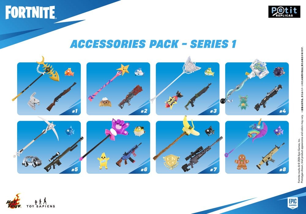 Fortnite Petit Replicas pack d'accessoires Série 1 assortiment (8)