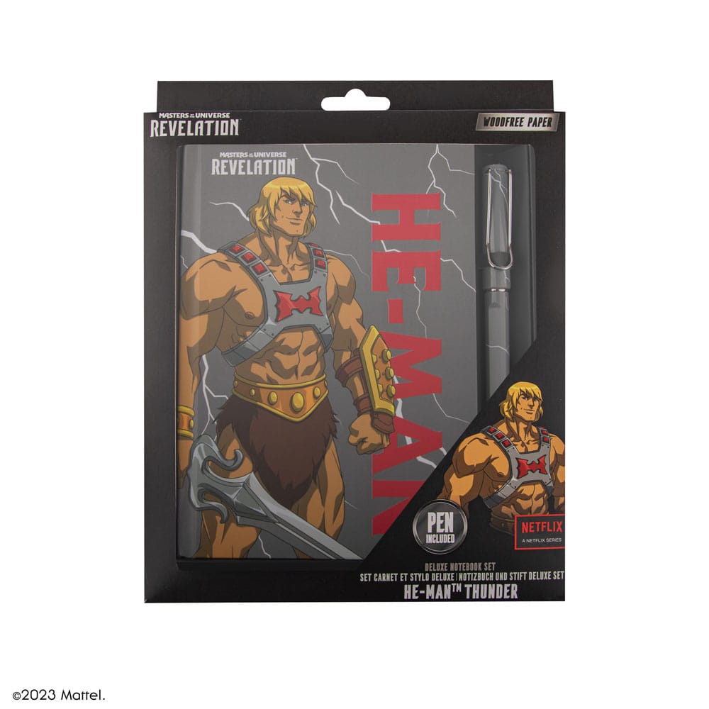 Les Maîtres de l'univers : Révélation He-Man Thunder Deluxe Notebook Set (carnet de notes + stylo)