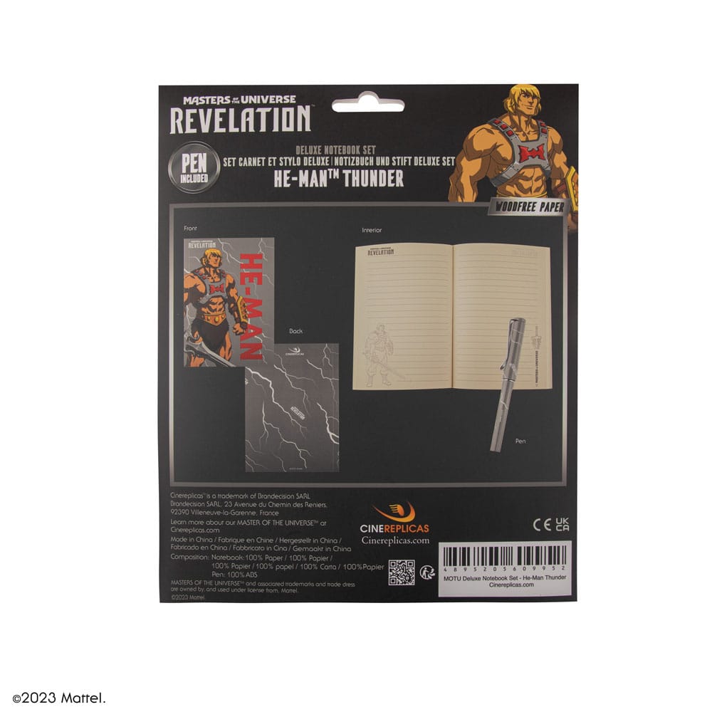 Les Maîtres de l'univers : Révélation He-Man Thunder Deluxe Notebook Set (carnet de notes + stylo)