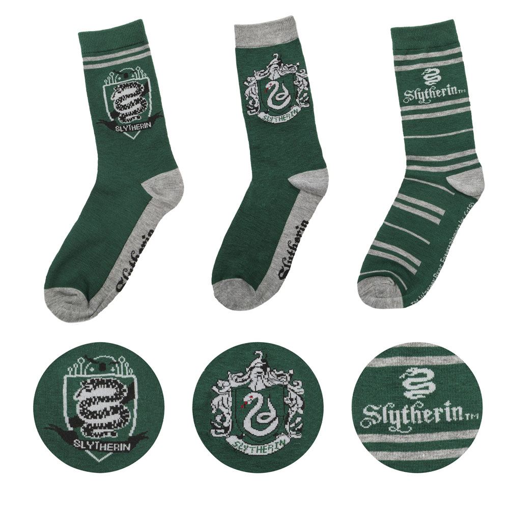 Harry Potter pack 3 paires de chaussettes Slytherin