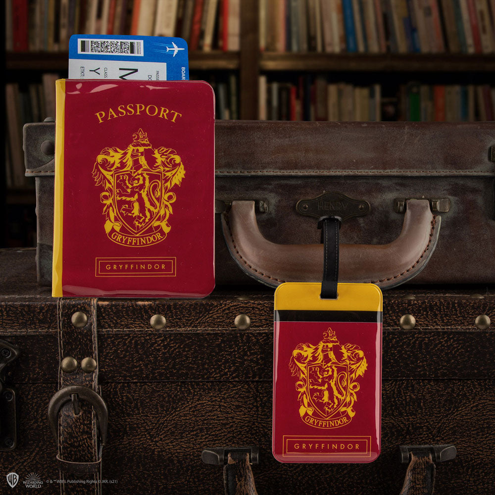 Harry Potter set étiquette de bagage & étui pour carte de transport Gryffindor
