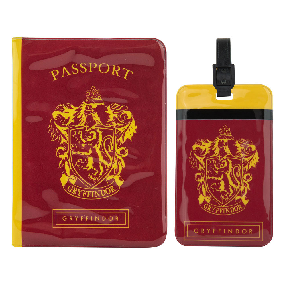 Harry Potter set étiquette de bagage & étui pour carte de transport Gryffindor