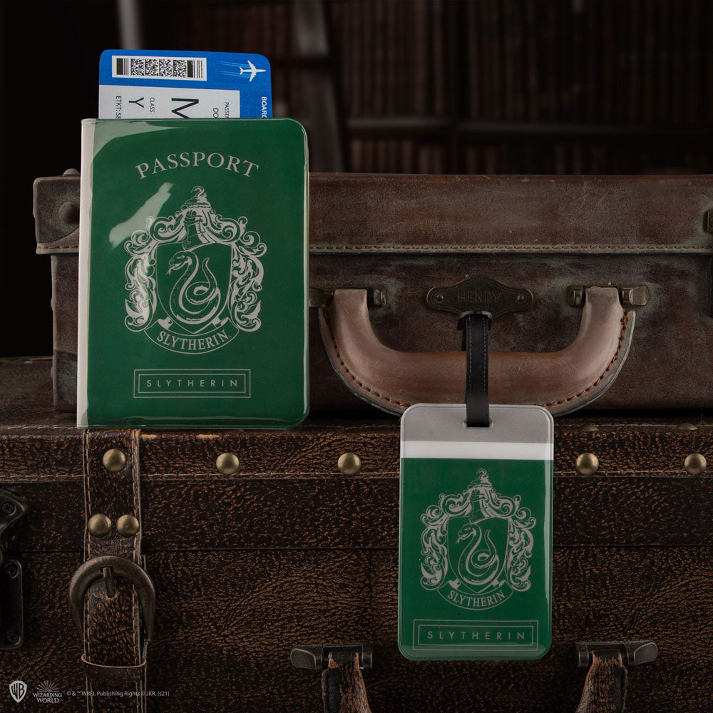 Harry Potter set étiquette de bagage & étui pour carte de transport Slytherin