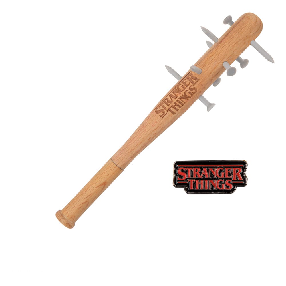 Stranger Things Stylo Batte à Pointes & Stranger Things Pin's