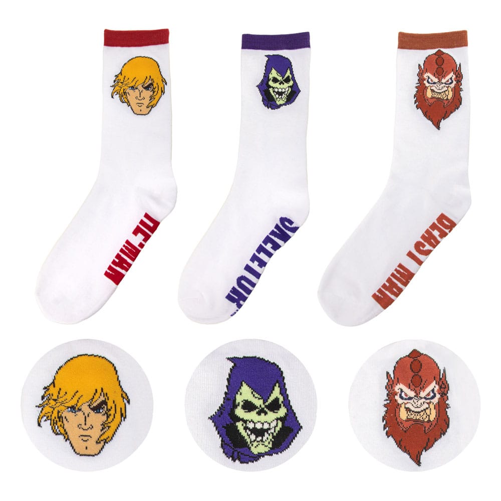 Les Maîtres de l'univers : Révélation Set de 3 chaussettes He-Man & Skeletor & Beast Man
