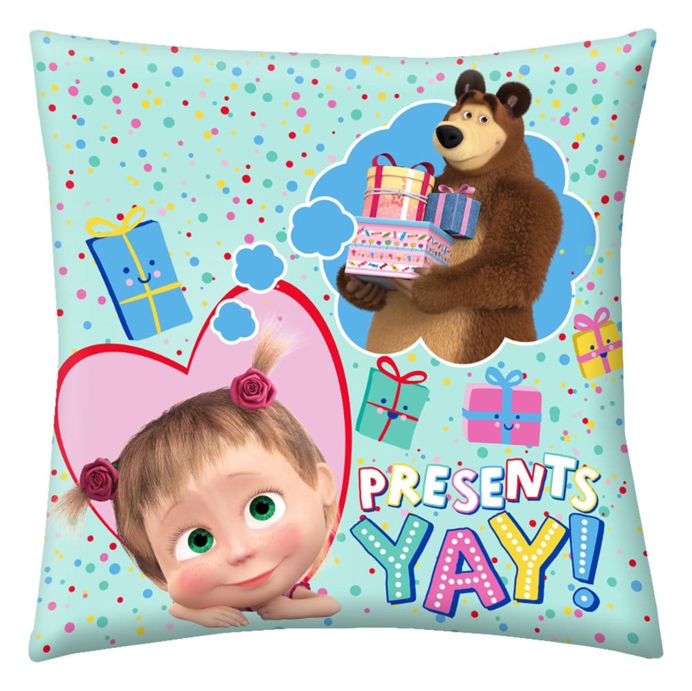 Masha and the Bear coussin Presents Yay! 40 x 40 cm