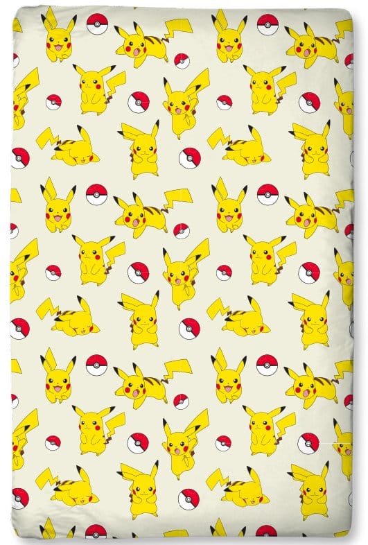 Pokémon Drap-housse Pikachu 90 x 200 x 25 cm