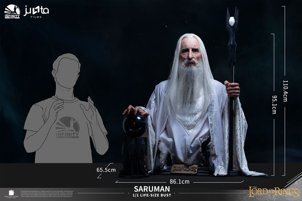 Le Seigneur des Anneaux buste 1/1 Saruman 110 cm