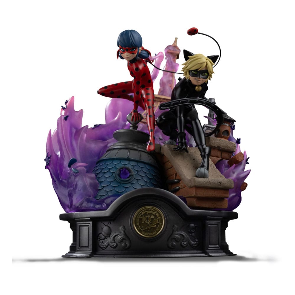 Miraculous statuette 1/10 Deluxe Art Scale Lady Bug and Cat Noir Signed Edition 23 cm