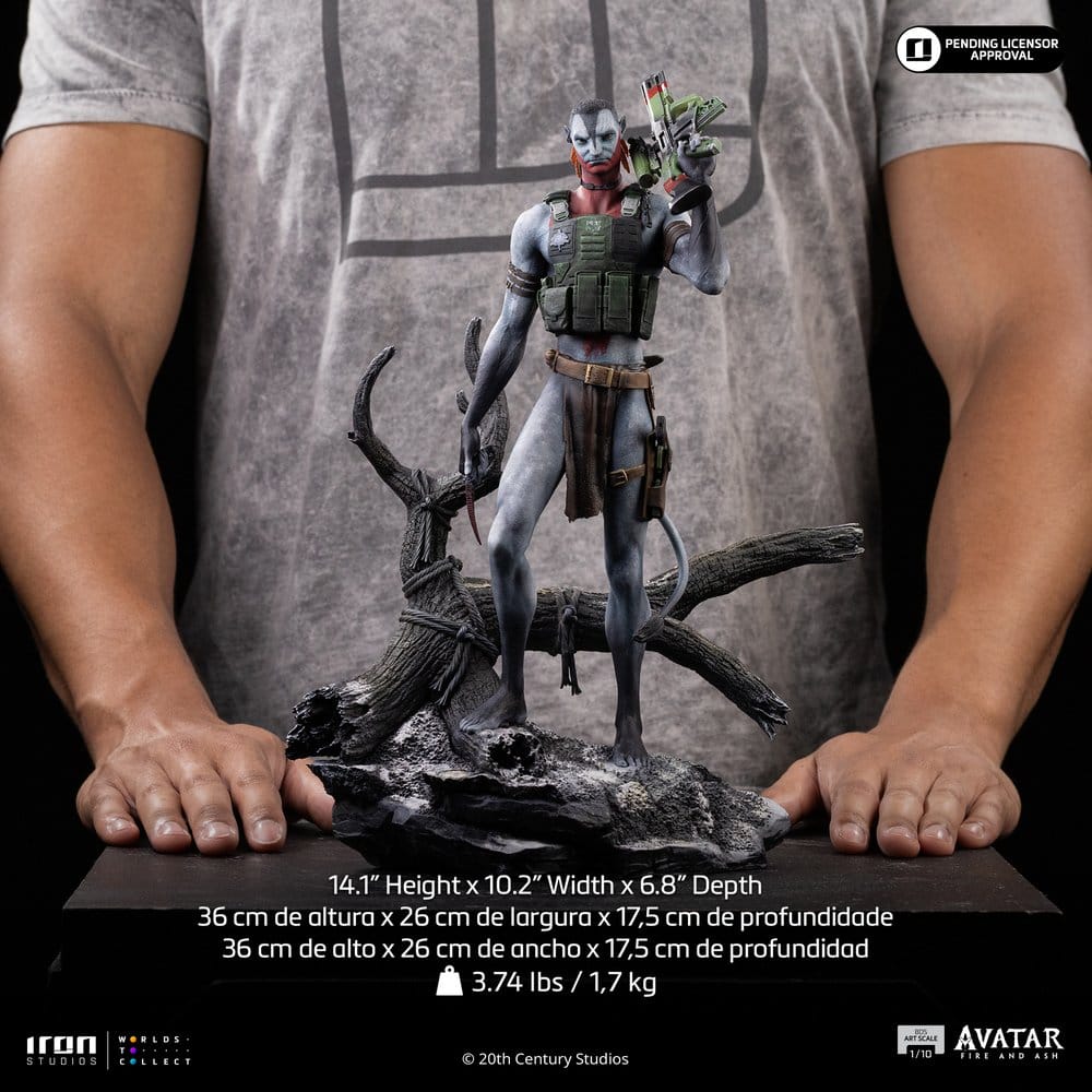 Avatar 3: Fire and Ash Statuette Art Scale 1/10 Miles Quaritch 36 cm