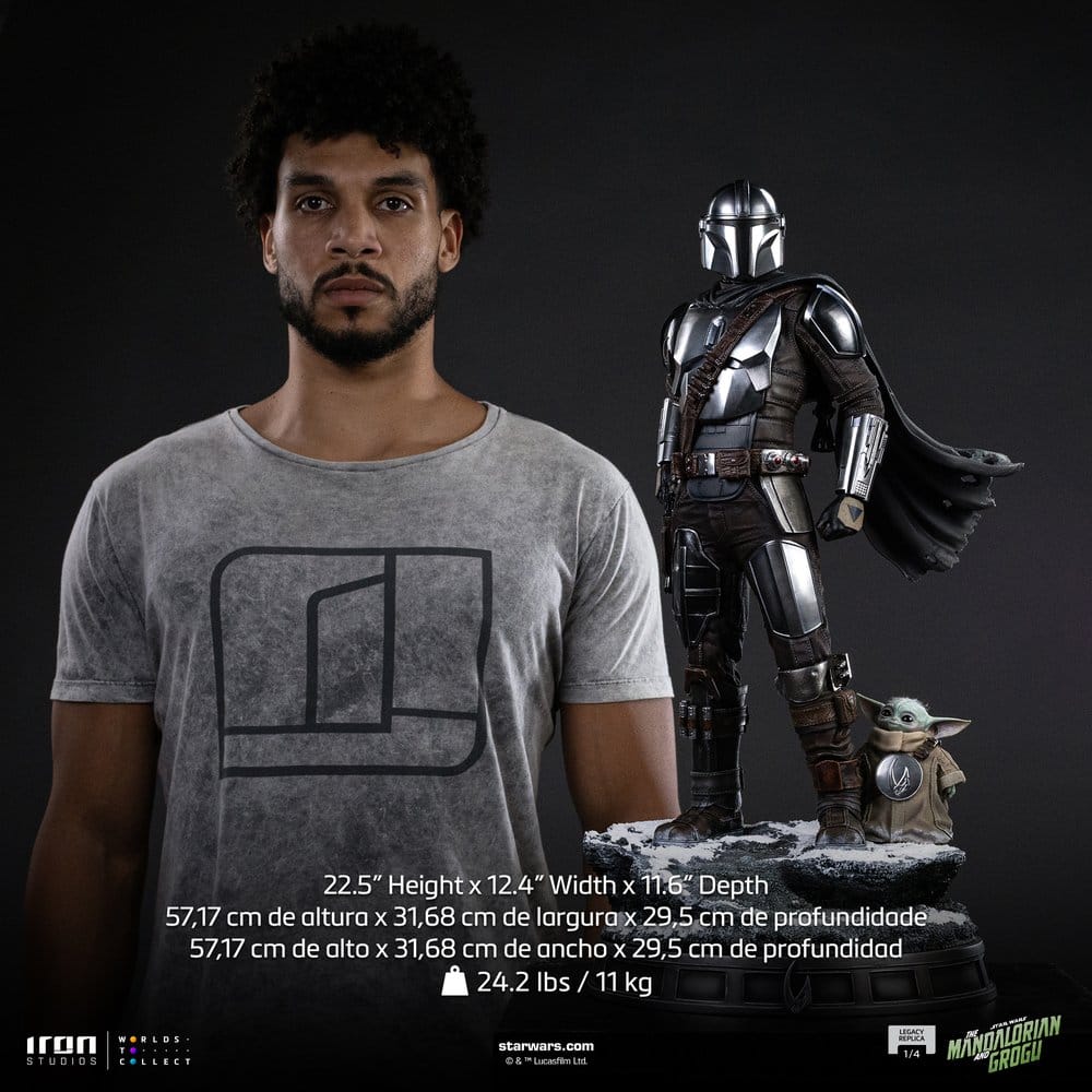 The Mandalorian & Grogu statuette 1/4 Legacy Replica The Mandalorian and Grogu 57 cm