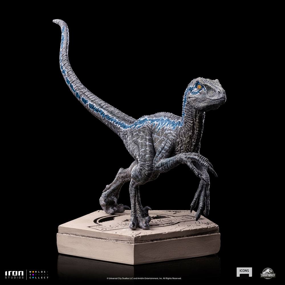 Jurassic World Icons statuette Velociraptor Blue 9 cm