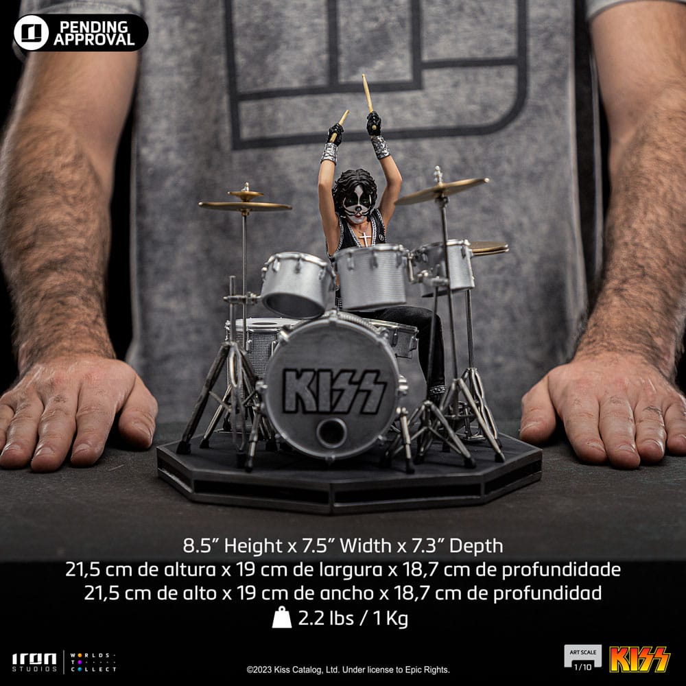 Kiss statuette Art Scale 1/10 Peter Criss Limited Edtition 22 cm