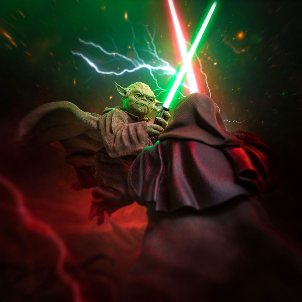 Star Wars statuette 1/10 Deluxe Art Scale Yoda vs Emperor Palpatine (CCXP Exclusive 2024) 31 cm