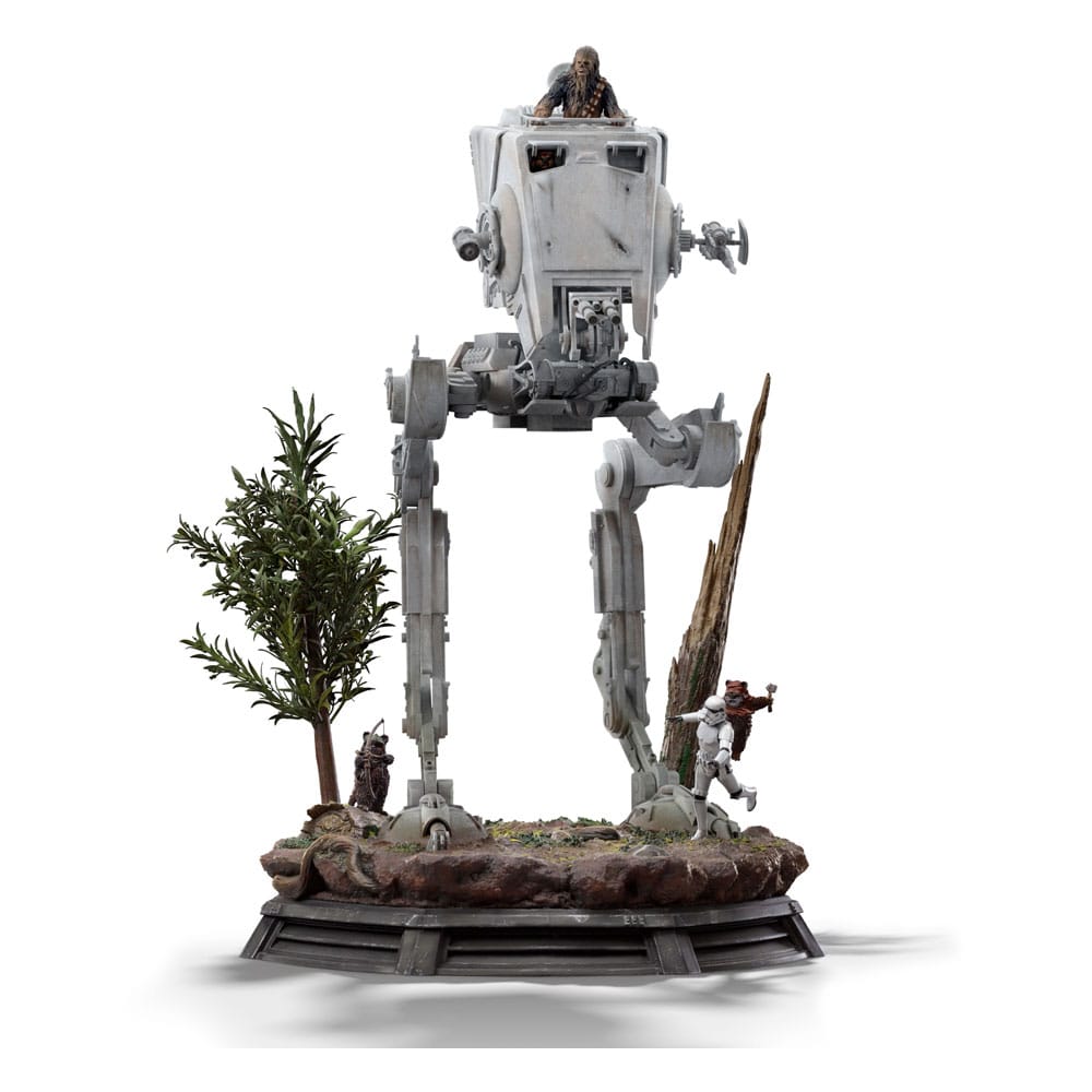 Star Wars statuette 1/20 Demi Art Scale AT-ST and Chewbacca 53 cm
