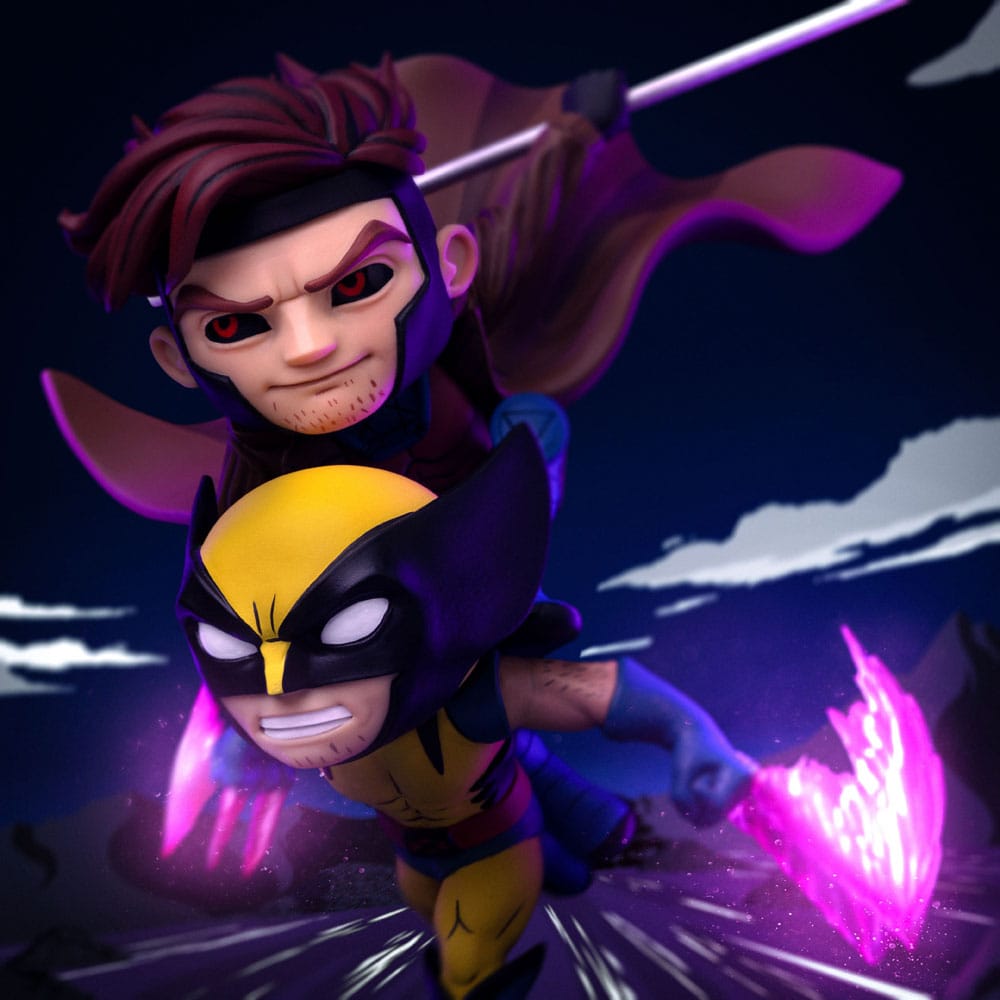 X-Men 97 figurine Mini Co. PVC Gambit and Wolverine 23 cm