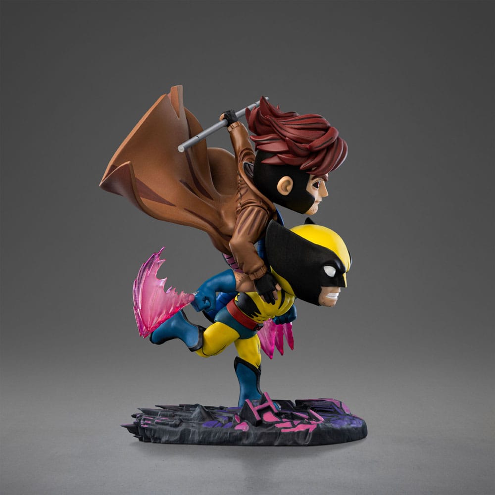X-Men 97 figurine Mini Co. PVC Gambit and Wolverine 23 cm