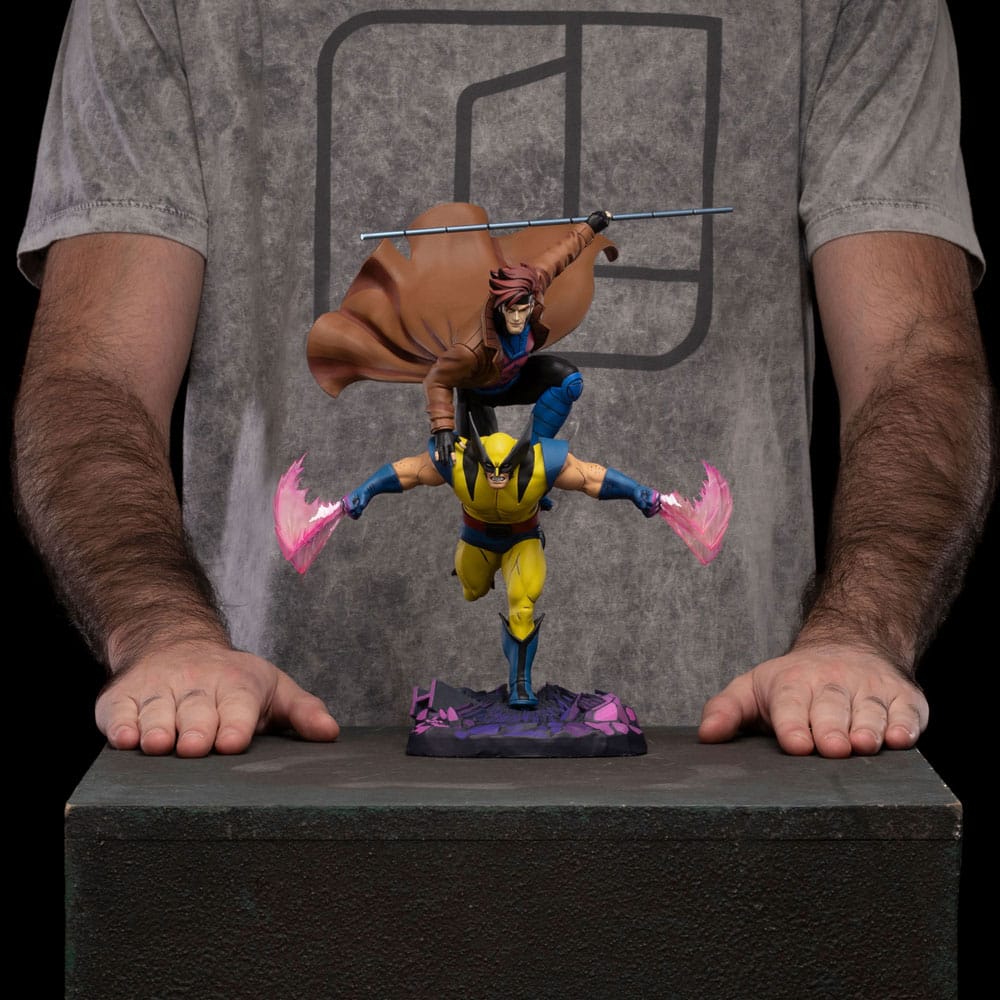 Iron Studios - Deluxe Art Scale 1/10 - Marvel - X-Men ’97 - Gambit et Wolverine Statue 29cm