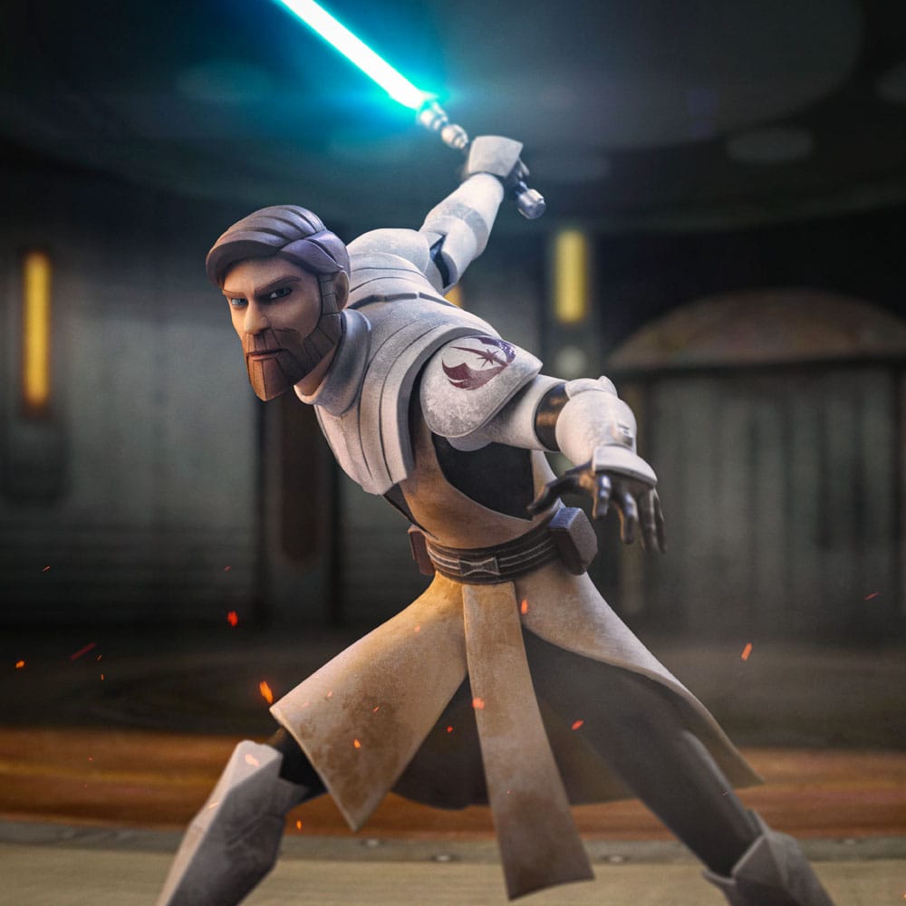 Iron Studios - Art Scale 1/10 - Star Wars : The Clone Wars - Obi-Wan Kenobi Statue 27cm