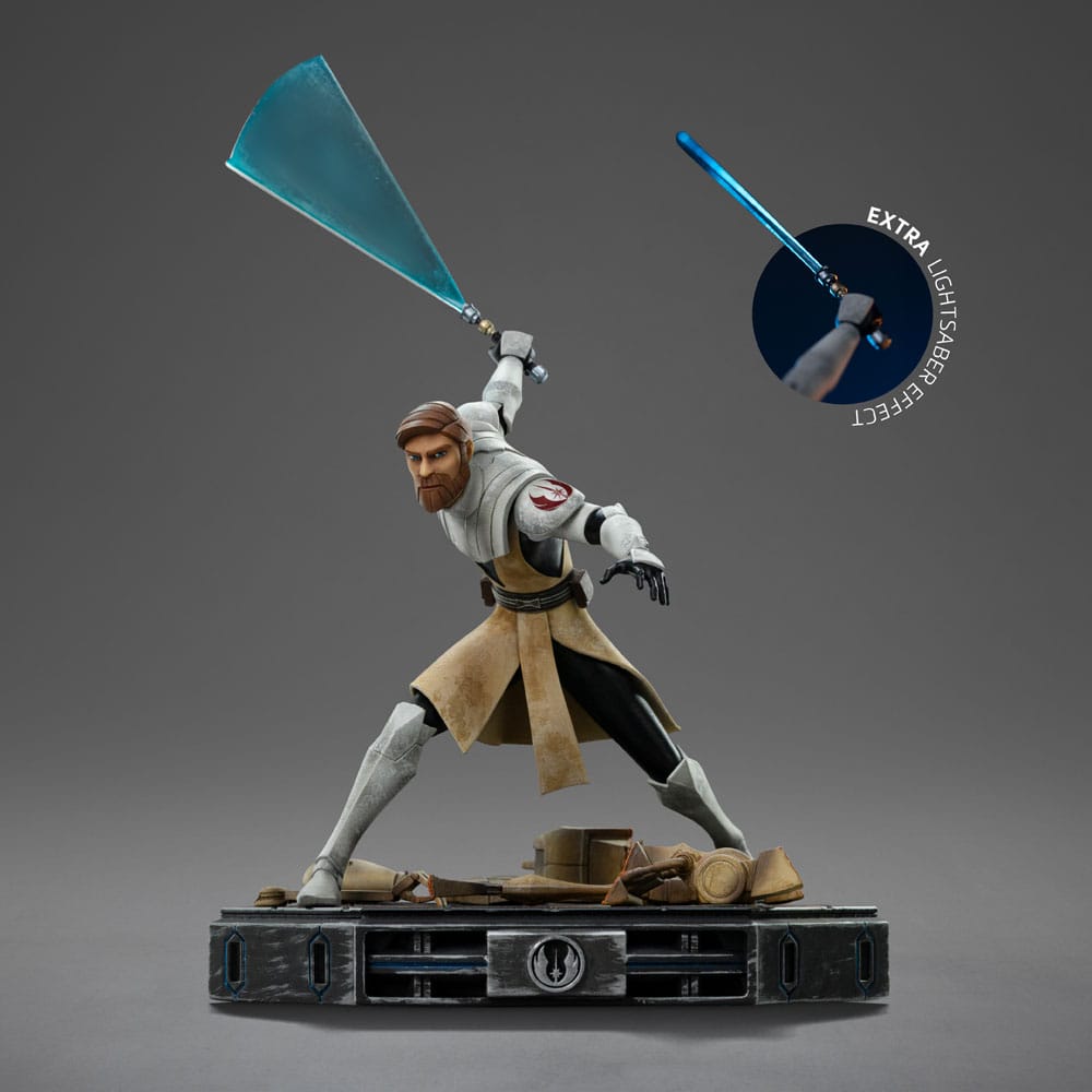 Iron Studios - Art Scale 1/10 - Star Wars : The Clone Wars - Obi-Wan Kenobi Statue 27cm
