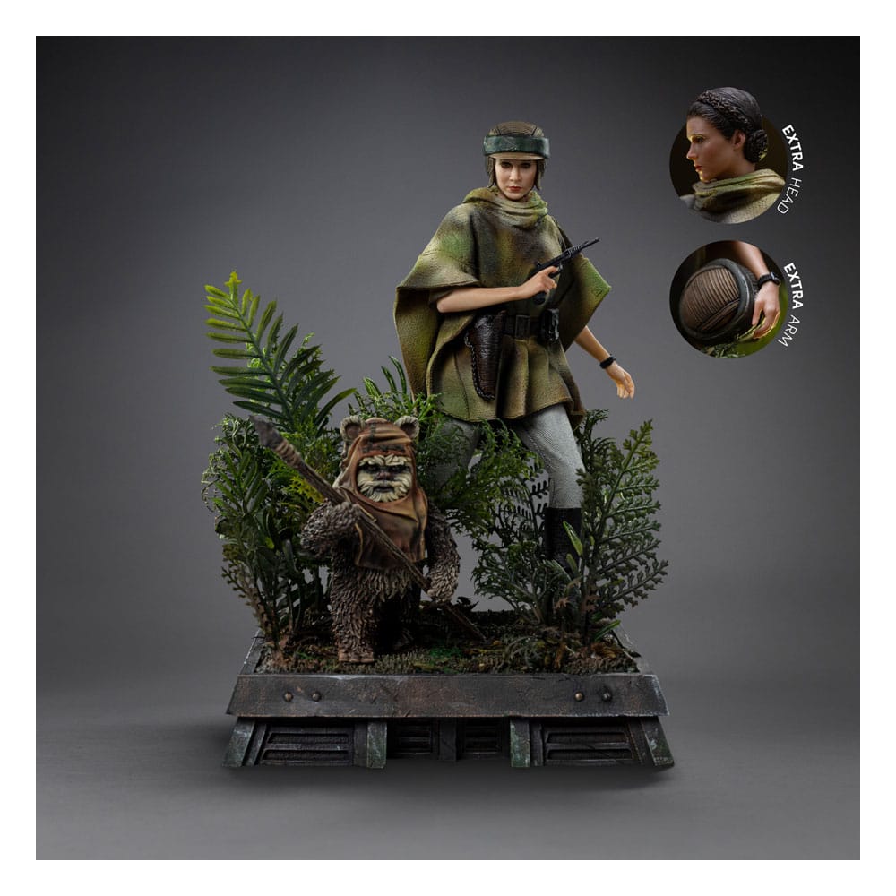 Iron Studios - Art Scale 1/10 - Star Wars : Episode VI - Le Retour du Jedi - Leia et Wicket Statue 20cm