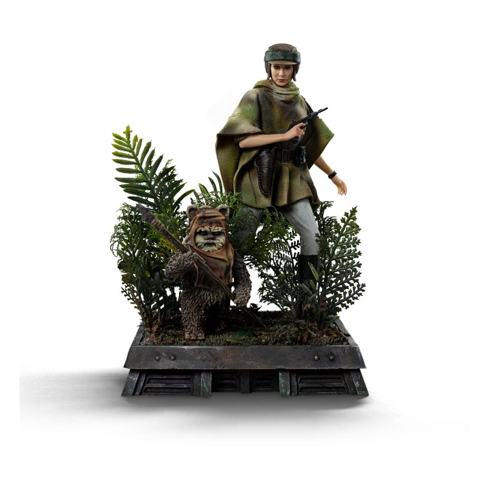Iron Studios - Art Scale 1/10 - Star Wars : Episode VI - Le Retour du Jedi - Leia et Wicket Statue 20cm