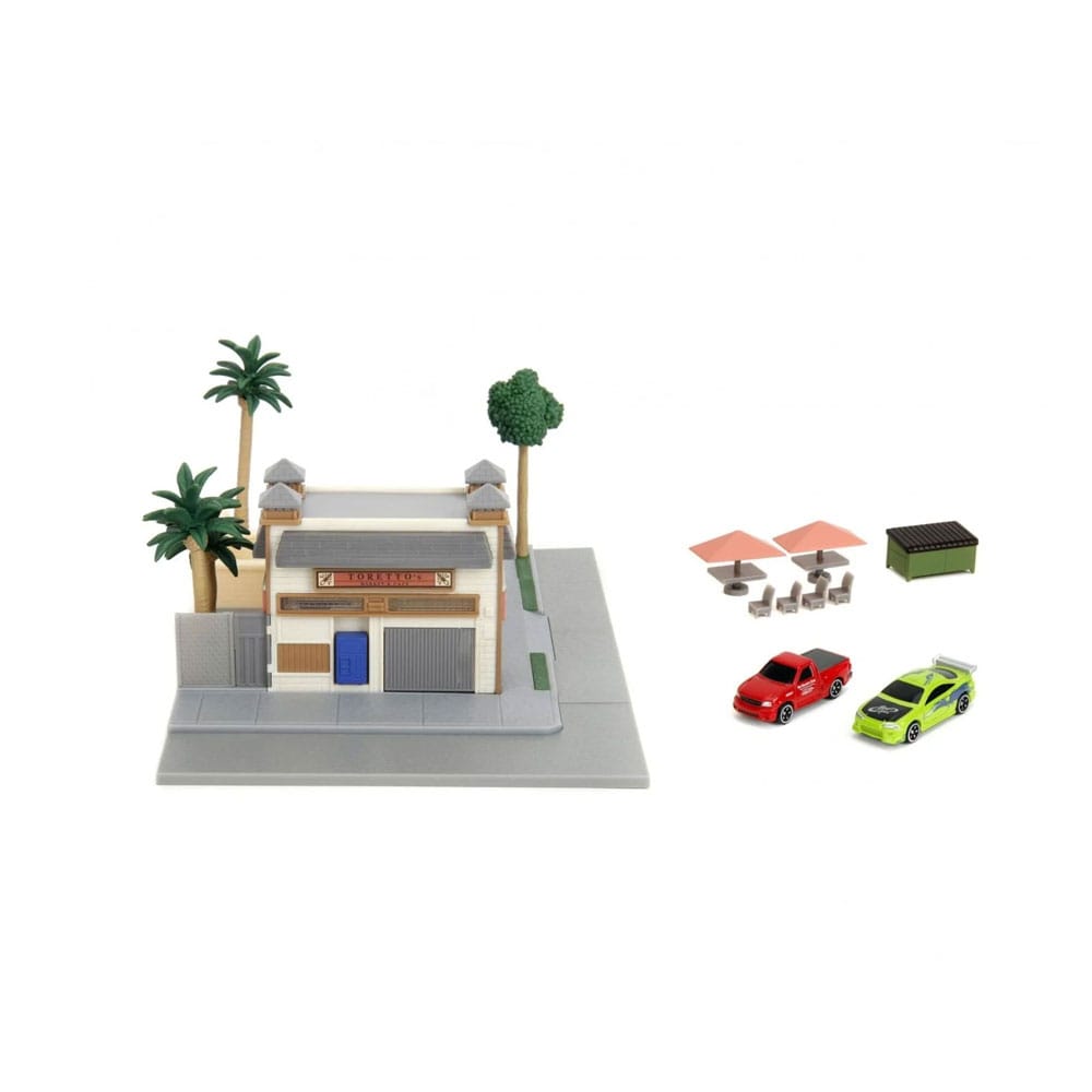 Fast & Furious diorama Nano Metalfigs Nano Scene Toretto´s Café
