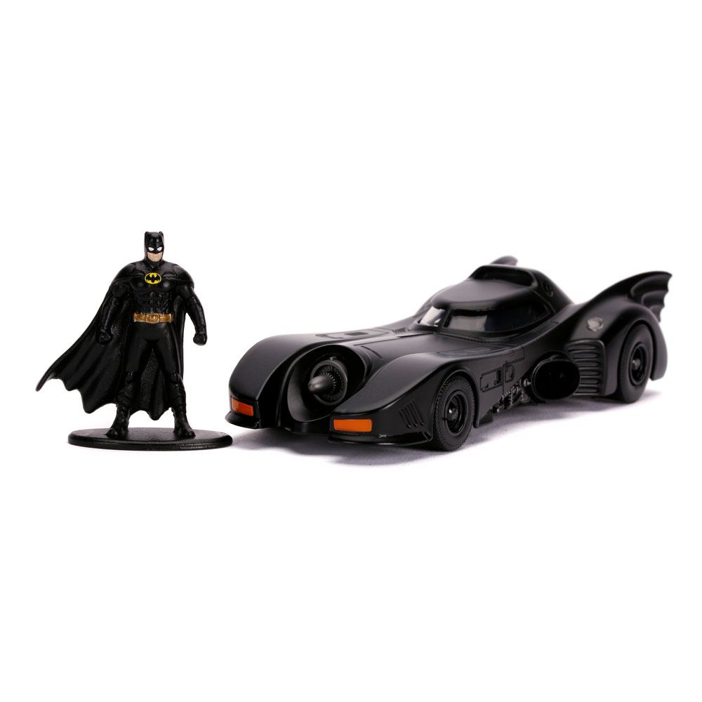 Batman 1989 1/32 Hollywood Rides 1989 Batmobile métal avec figurine