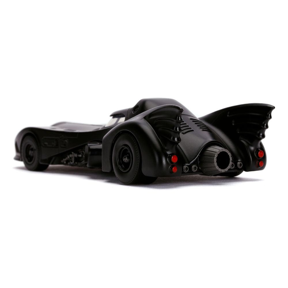 Batman 1989 1/32 Hollywood Rides 1989 Batmobile métal avec figurine