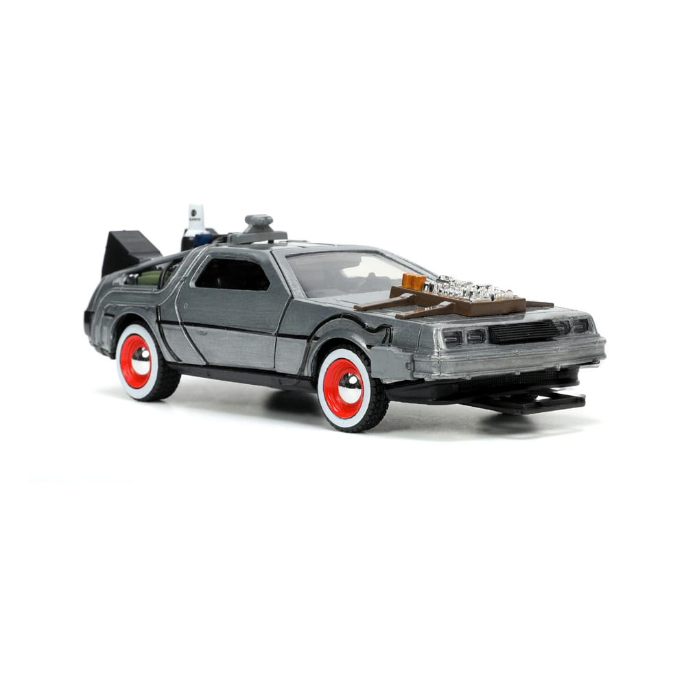 Retour vers le Futur III DeLorean Time Machine Free Rolling 1/32 métal Hollywood Rides