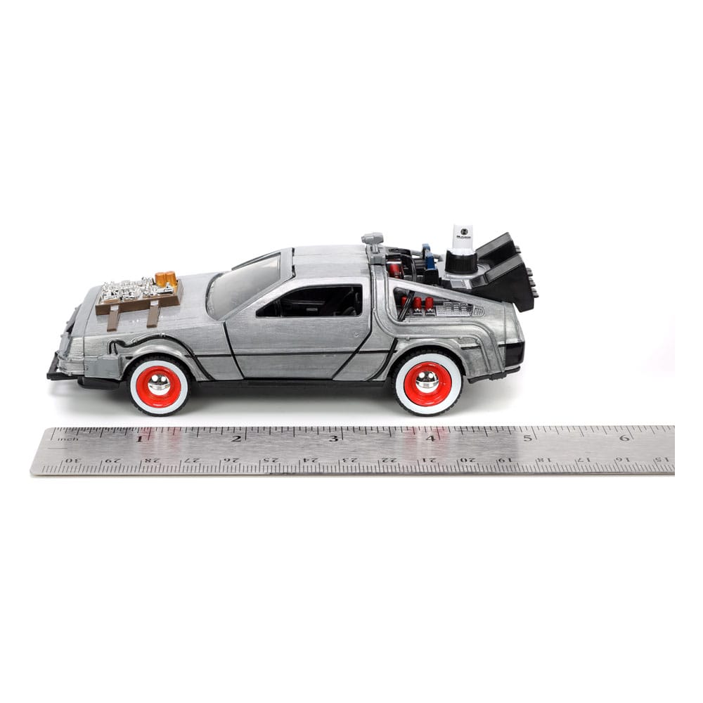 Retour vers le Futur III DeLorean Time Machine Free Rolling 1/32 métal Hollywood Rides