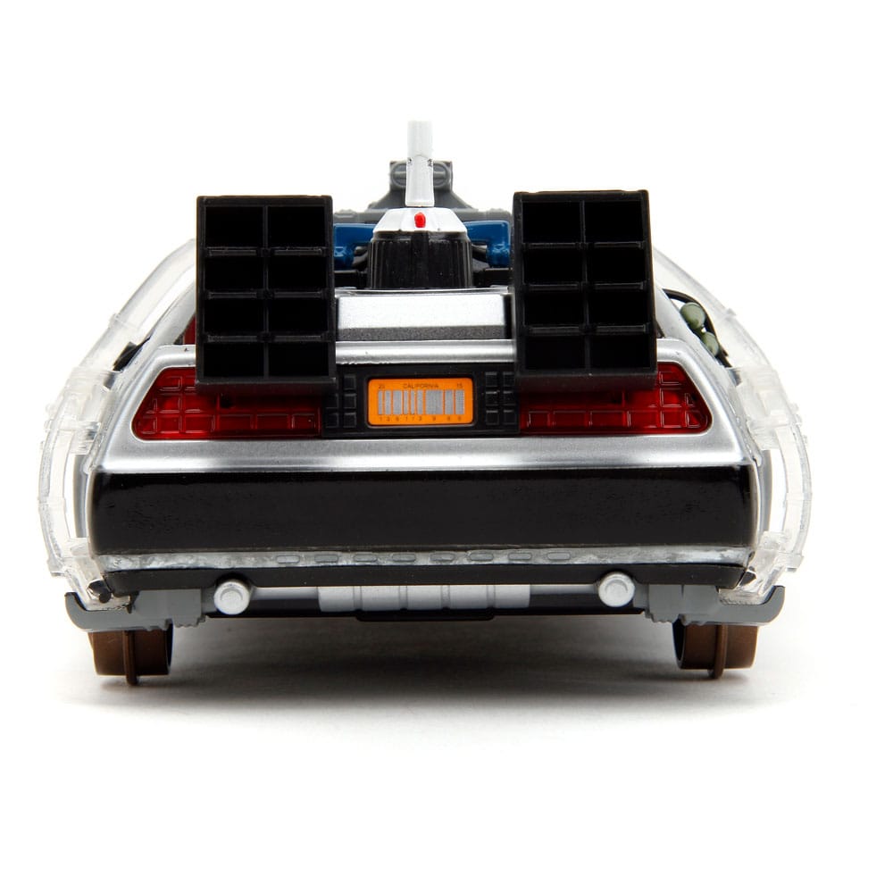 Retour vers le Futur III DeLorean Time Machine Railroad Wheels 1/24 métal Hollywood Rides