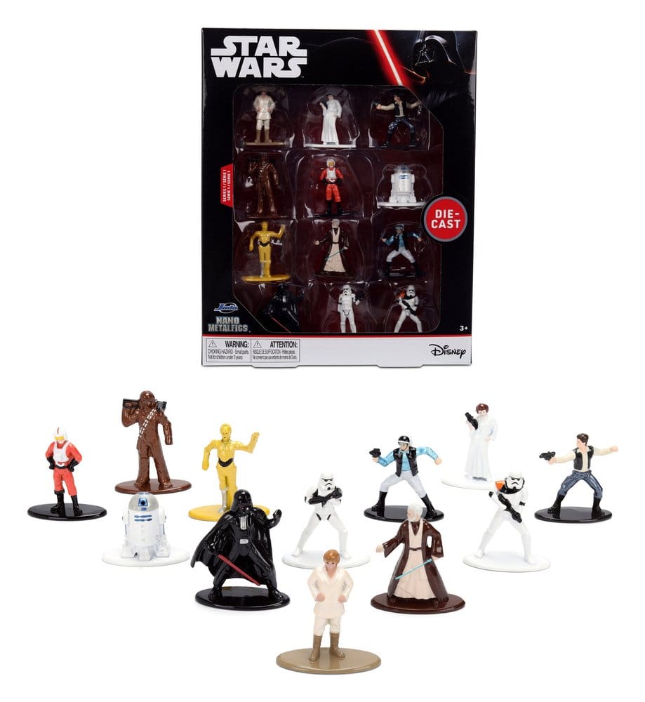 Star Wars Nano Metalfigs pack de 12 figurines mini