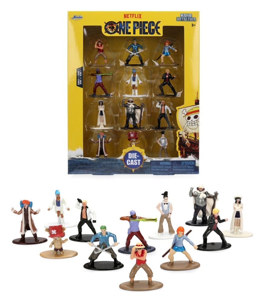 One Piece Nano Metalfigs assortiment pack de 12 figurines mini (12)
