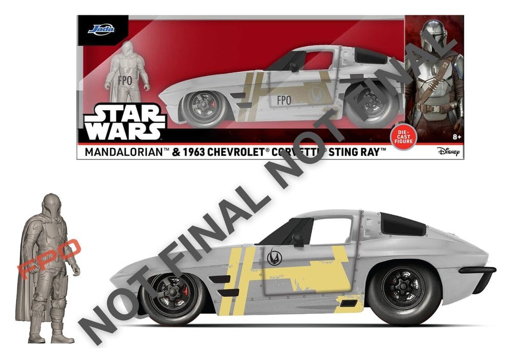 Star Wars Véhicule 1:24 Mandalorian Chevrolet Corvette Sting Ray 1963