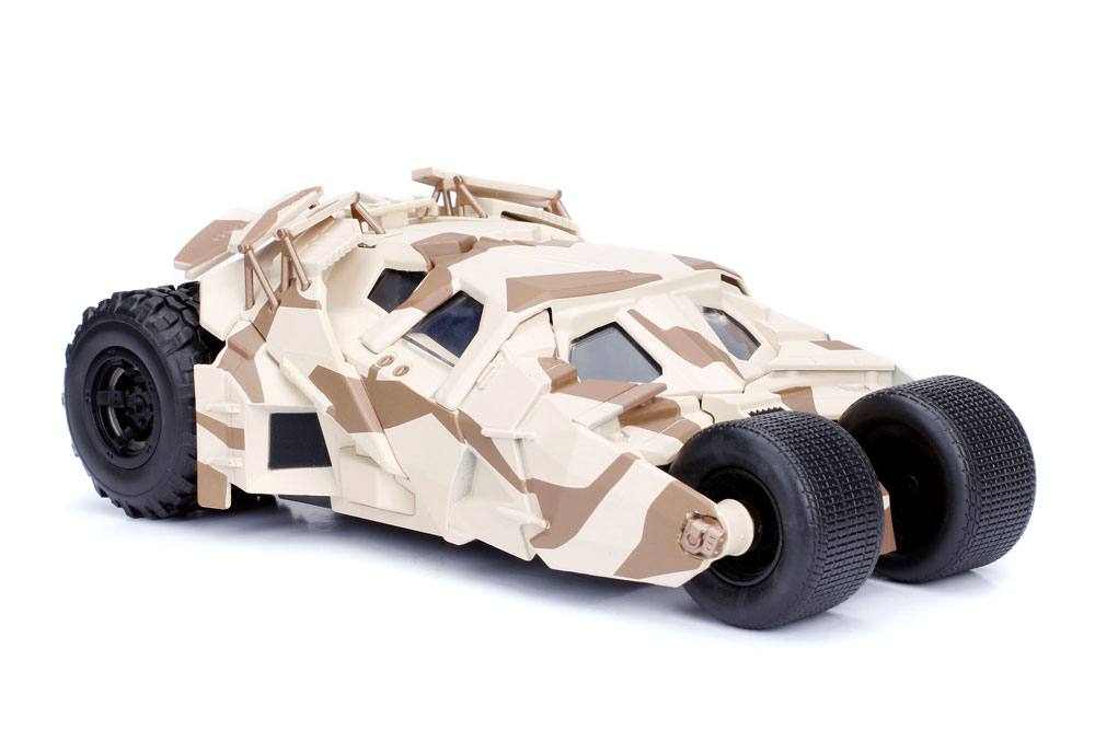 Batman The Dark Knight 1/24 2008 Batmobile Camo métal avec figurine